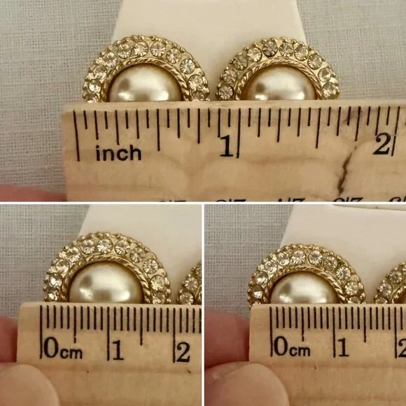 Vintage 1980s Hand Knotted Faux Pearl Necklace Set 14K GF Clasp 30in - Picture 13 of 16